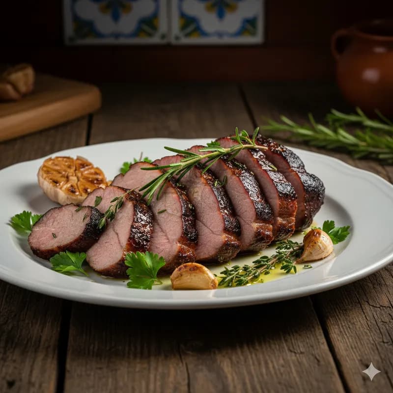 Porco preto ibérico grelhado empratado